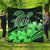 Hawaii Turtle Map Polynesian Premium Quilts Safety Green - AH Black - Polynesian Pride