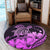 Hawaii Turtle Map Polynesian Round Carpet Safety Pink - AH - Polynesian Pride