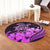 Hawaii Turtle Map Polynesian Round Carpet Safety Pink - AH - Polynesian Pride