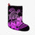 Hawaii Turtle Map Polynesian Christmas Stocking Safety Pink - AH Christmas Stocking 26 X 42 cm Black - Polynesian Pride