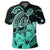 Hawaii Turtle Map Polynesian Polo Shirt Safety Turquoise - Polynesian Pride