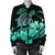 Hawaii Turtle Map Polynesian Bomber Jacket Safety Turquoise - AH - Polynesian Pride