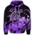 Hawaiian Turtle Map Polynesian Hoodie Safety Violet 2 - Polynesian Pride