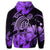 Hawaiian Turtle Map Polynesian Hoodie Safety Violet 2 - Polynesian Pride