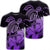 Hawaii Turtle Map Polynesian T Shirt Safety Violet 2 Unisex Black - Polynesian Pride