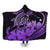 Hawaii Turtle Map Polynesian Hooded Blanket Safety Violet 2 - AH Hooded Blanket White - Polynesian Pride