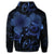 Hawaiian Turtle Ohana Hibiscus Poly Hoodie Blue - Polynesian Pride