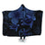 Hawaii Turtle Ohana Hibiscus Poly Hooded Blanket - Blue - AH Hooded Blanket White - Polynesian Pride