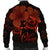 Hawaii Turtle Ohana Hibiscus Poly Bomber Jacket - Orange - AH - Polynesian Pride