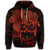 Hawaiian Turtle Ohana Hibiscus Poly Hoodie Orange - Polynesian Pride