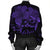 Hawaii Turtle Ohana Hibiscus Poly Bomber Jacket - Purple - AH - Polynesian Pride