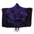 Hawaii Turtle Ohana Hibiscus Poly Hooded Blanket - Purple - AH Hooded Blanket White - Polynesian Pride