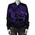 Hawaii Turtle Ohana Hibiscus Poly Bomber Jacket - Purple - AH - Polynesian Pride