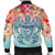 Hawaii Turtle Ohana Stary Night Hibiscus Bomber Jacket - AH - Polynesian Pride