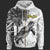 Hawaii Custom Zip up Hoodie Polynesian Turtle Palm Tree White Unisex White - Polynesian Pride