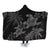 Hawaii Turtle Plumeria Coconut Tree Polynesian Hooded Blanket - Gray - AH Hooded Blanket White - Polynesian Pride