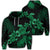 Hawaiian Turtle Plumeria Coconut Tree Polynesian Hoodie Green Unisex Art - Polynesian Pride