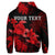 Custom Hawaii Turtle Plumeria Coconut Tree Polynesian Hoodie Red - Polynesian Pride