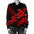 Hawaii Turtle Plumeria Coconut Tree Polynesian Bomber Jacket - Red - AH - Polynesian Pride