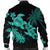 Hawaii Turtle Plumeria Coconut Tree Polynesian Bomber Jacket - Turquoise - AH - Polynesian Pride