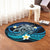 Hawaii Turtle Plumeria Polynesian Round Carpet - Mela Style - AH - Polynesian Pride