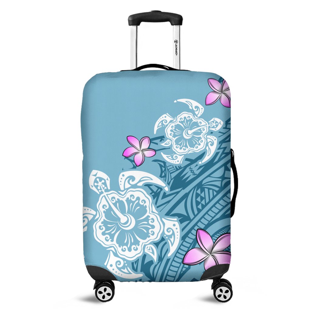 Hawaii Turtle Plumeria Polynesian Simple Luggage Covers - AH Black - Polynesian Pride