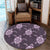 Hawaii Turtle Plumeria Violet Round Carpet - AH - Polynesian Pride