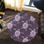 Hawaii Turtle Plumeria Violet Round Carpet - AH - Polynesian Pride