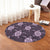 Hawaii Turtle Plumeria Violet Round Carpet - AH - Polynesian Pride