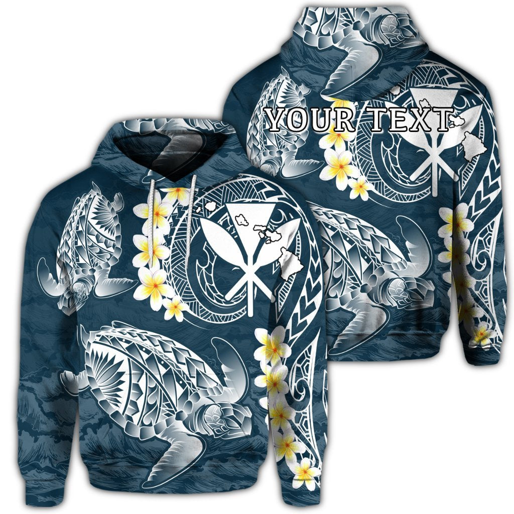 Custom Hawaii Turtle Plumerian Polynesian Hoodie Sease Style Unisex Art - Polynesian Pride