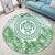 Hawaii Turtle Polyneian Palm Tree Leaf Round Carpet - AH - Polynesian Pride