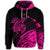 Hawaiian Turtle Polynesian Map Plumeria Hoodie Pink - Polynesian Pride