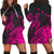 Hawaii Turtle Polynesian Map Plumeria Hoodie Dress Pink - AH Black - Polynesian Pride