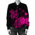 Hawaii Turtle Polynesian Map Plumeria Bomber Jacket Pink - AH - Polynesian Pride