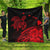 Hawaii Turtle Polynesian Map Plumeria Premium Quilts Red - AH Black - Polynesian Pride