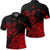 Hawaii Turtle Polynesian Map Plumeria Polo Shirt Red Unisex Black - Polynesian Pride