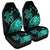 Hawaii Turtle Polynesian Map Plumeria Car Seat Covers Turquoise - AH Universal Fit Black - Polynesian Pride