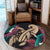 Hawaii Turtle Polynesian Tropical Round Carpet - Ghia Style Gold - AH - Polynesian Pride