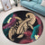 Hawaii Turtle Polynesian Tropical Round Carpet - Ghia Style Gold - AH - Polynesian Pride