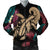 Hawaii Turtle Polynesian Tropical Bomber Jacket - Ghia Style Gold - AH Black Unisex - Polynesian Pride