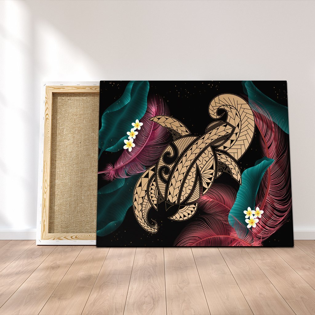 Hawaii Turtle Polynesian Tropical Canvas - Ghia Style Gold - AH Canvas Poly-cotton - Polynesian Pride