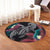 Hawaii Turtle Polynesian Tropical Round Carpet - Ghia Style Gray - AH - Polynesian Pride