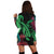 Hawaii Turtle Polynesian Tropical Hoodie Dress - Ghia Style Green - AH - Polynesian Pride