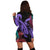 Hawaii Turtle Polynesian Tropical Hoodie Dress - Ghia Style Purple - AH - Polynesian Pride