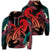 Hawaiian Turtle Polynesian Tropical Hoodie Ghia Style Red Unisex Art - Polynesian Pride