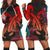 Hawaii Turtle Polynesian Tropical Hoodie Dress - Ghia Style Red - AH Black - Polynesian Pride