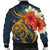 Hawaii Turtle Polynesian Tropical Hibiscus Plumeria Bomber Jacket - AH - Polynesian Pride