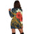 Hawaii Turtle Polynesian Tropical Hibiscus Plumeria Hoodie Dress - AH - Polynesian Pride