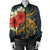 Hawaii Turtle Polynesian Tropical Hibiscus Plumeria Bomber Jacket - AH - Polynesian Pride