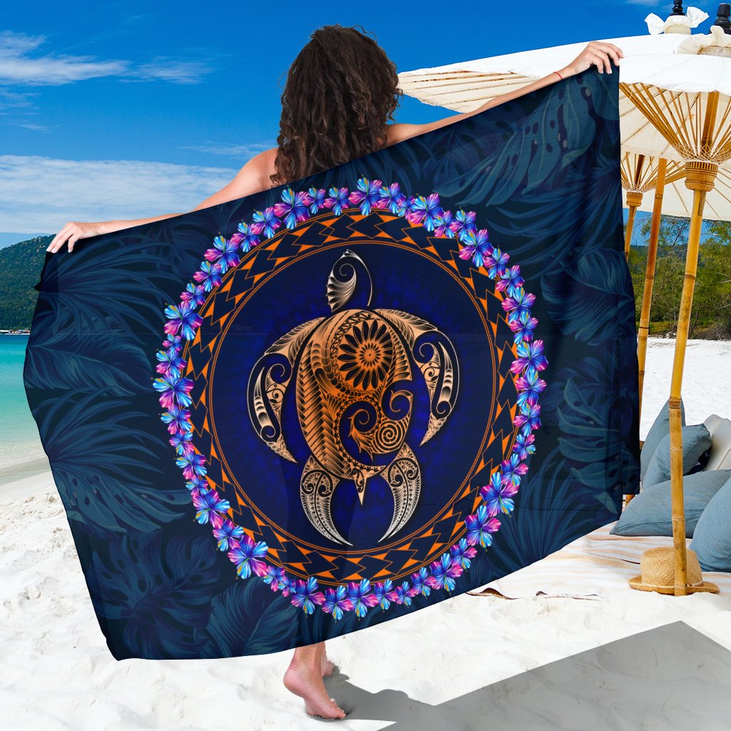 Hawaii Turtle Polynesian Tropical Sarong - Jan Style - AH Sarong One Size Purple - Polynesian Pride